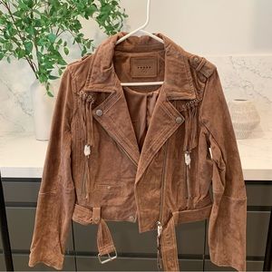 Blank NYC Suede Brown Jacket w/fringe